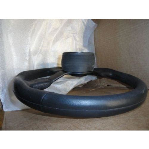 Marine Steering Wheel M521 Black Urethane Black Spoke & Billet Adaptor