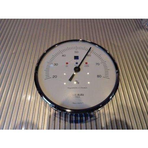 Elie Bleu  Hygrometer 3.5 diameter Silver finish