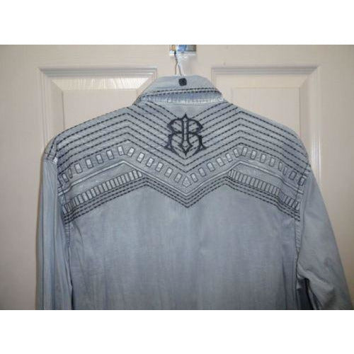 Men's Roar Signature Long  Sleeve Button Up Shirt Size Medium
