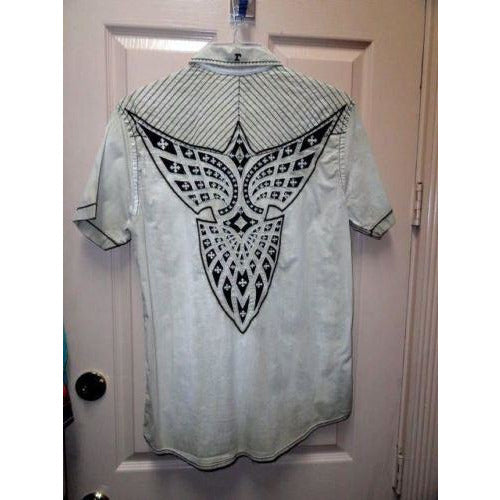 Men's Roar Signature Short  Sleeve Button Up Shirt Size Medium