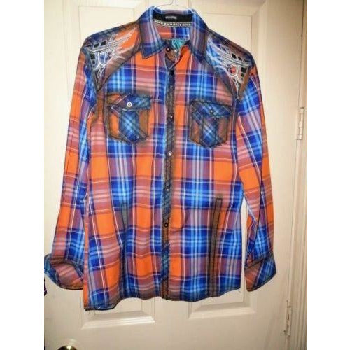 Men's Roar Signature Long  Sleeve Button Up Shirt Size Medium