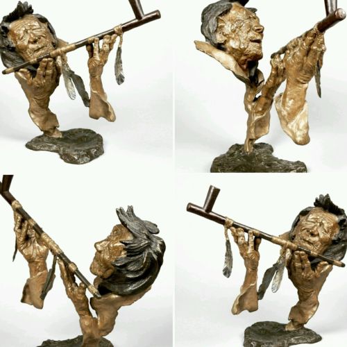 Mark Hopkins "Grandfather's Prayer" Bronze Sculpture