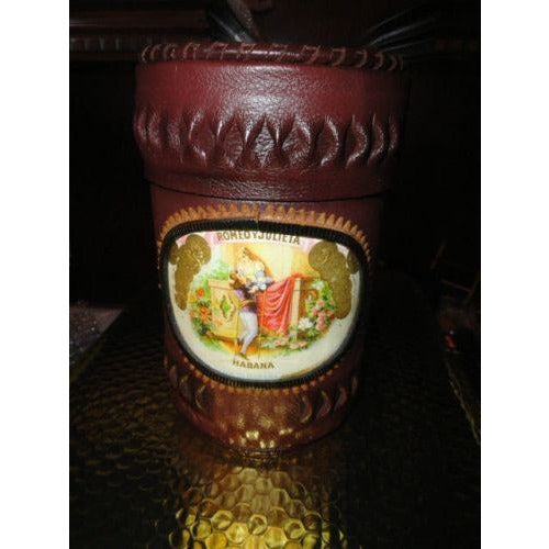 leather cedar storage jar