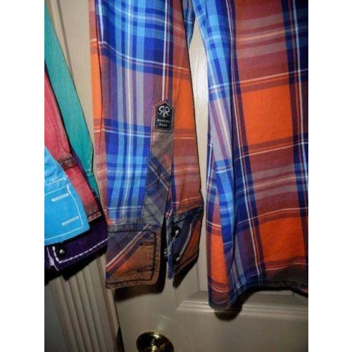 Men's Roar Signature Long  Sleeve Button Up Shirt Size Medium