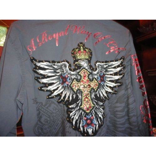 Rebel Spirit Men's Long Sleeve Shirt Medium  Royal Way of Life