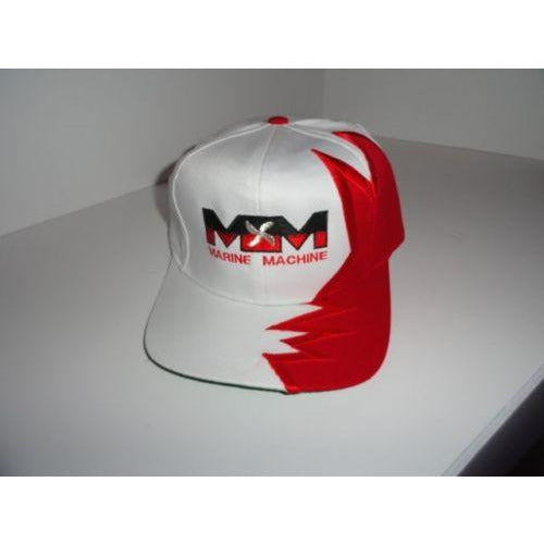 Marine Machine  Red jagged edge embroidered baseball cap