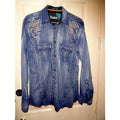 Men's Roar Signature Long  Sleeve Button Up Shirt Size Large