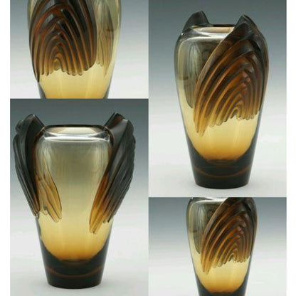 LALIQUE "Marrakech" Vintage Sculptural Artglass Vase