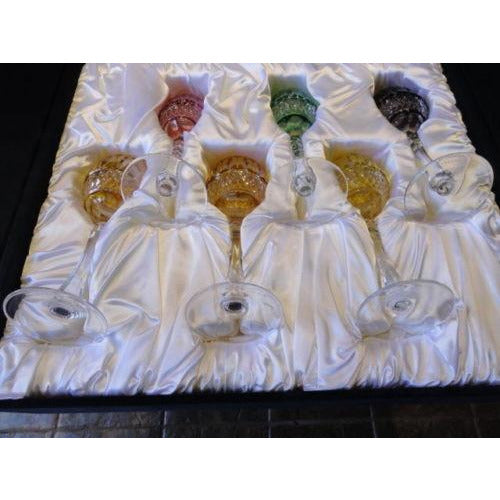 Faberge Mixed  Xenia Goblet  Glasses set of 6  new in the original box