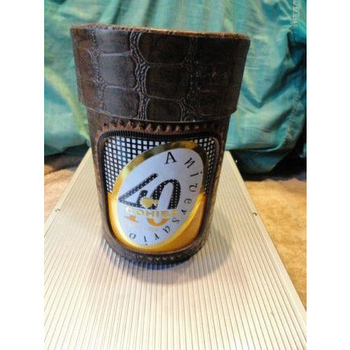 leather cedar storage jar