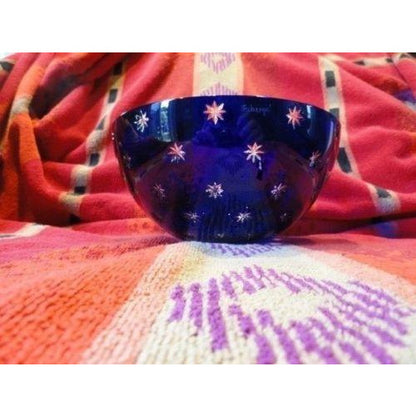 faberge galaxy blue crystal bowl in the original box