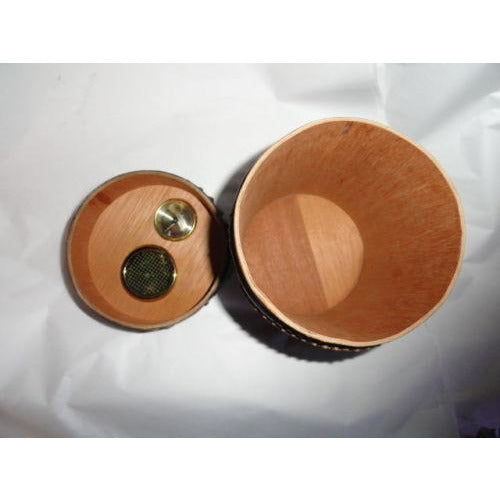 leather with cedar storage jar