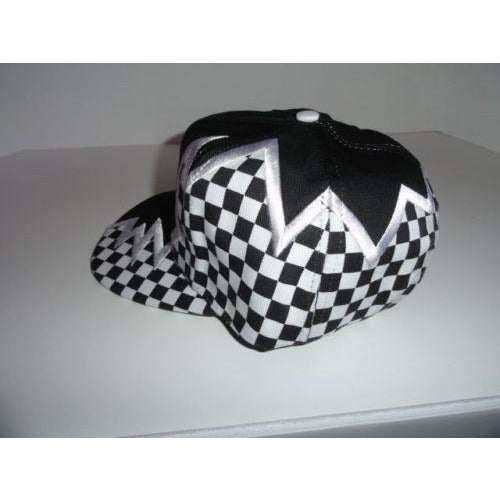 Marine Machine embroidered black baseball cap with checkered Flag