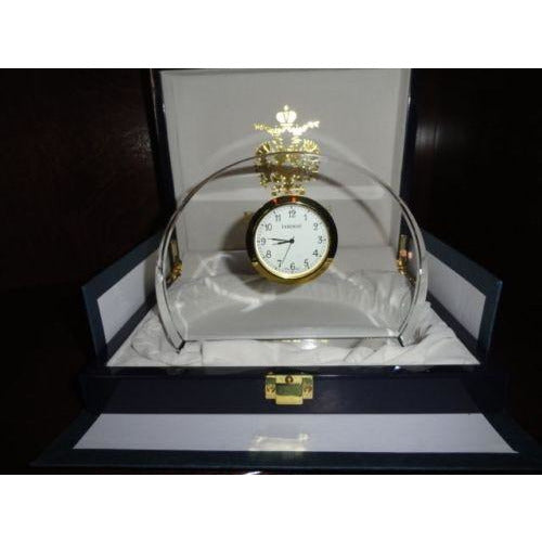 Faberge Half Moon Crystal  Clock new in the original box Style 631116