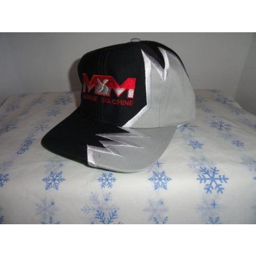 Marine Machine  Black & Grey jagged edge embroidered baseball cap