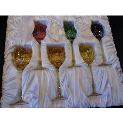 Faberge Mixed  Xenia Goblet  Glasses set of 6  new in the original box