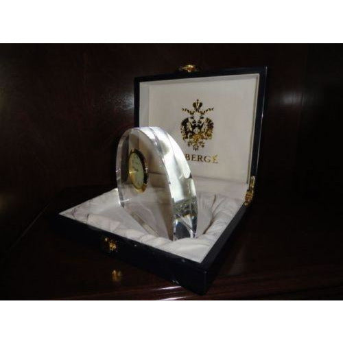 Faberge Half Moon Crystal  Clock new in the original box Style 631116