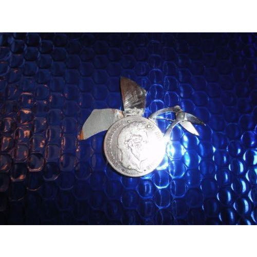 VINTAGE ELOI PERNET FRANCE 1867 SILVER COIN POCKET  CUTTER KNIFE Rare