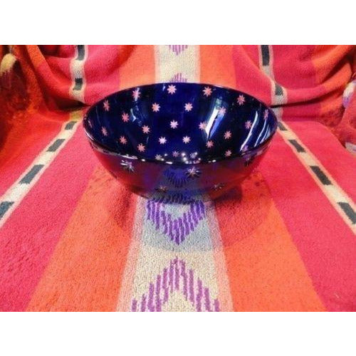 faberge galaxy blue crystal bowl in the original box