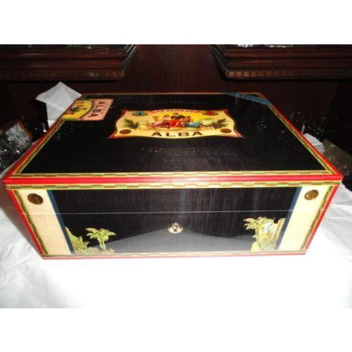 Elie Bleu Alba Black Sycamore Humidor 75 count