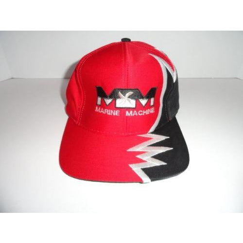 Marine Machine  Red jagged edge embroidered baseball cap