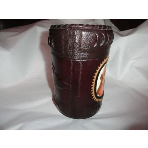 leather with cedar storage jar