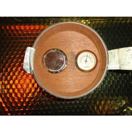 cigar holder leather with cedar storage jar for up to 25 cigars