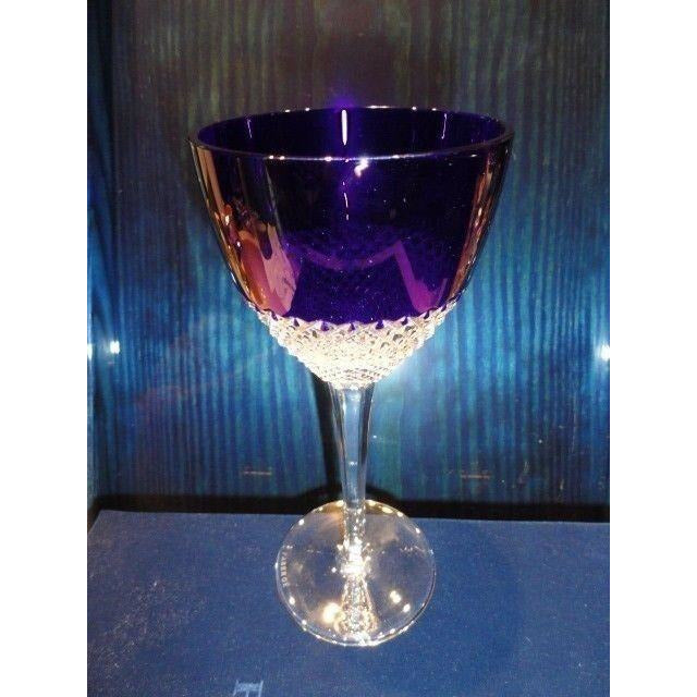 Faberge Crystal Purple Goblet Glass without Faberge Box