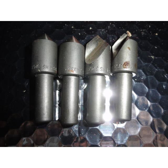 KEO High Speed Steel Countersink,1 FL,82 Deg,3/4,HSS,Uncoated, 53348 Box of 4