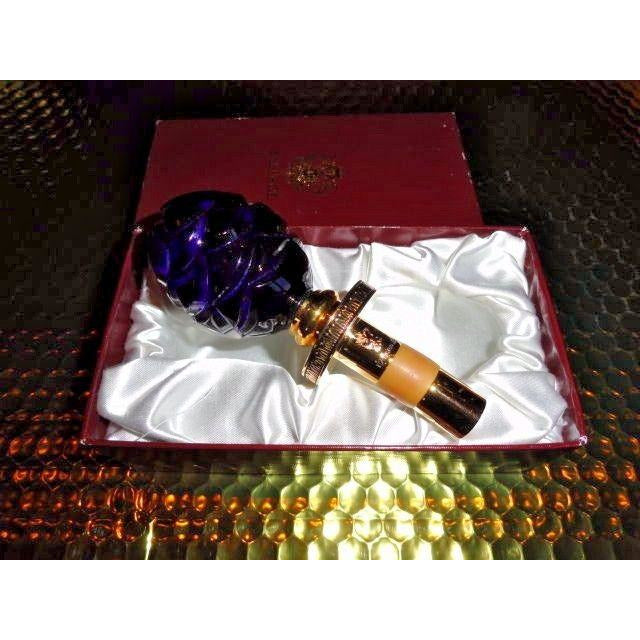 Faberge Blue Crystal Pine Cone Bottle Stopper