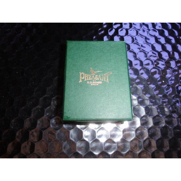 Pheasant by R.D.Gomez Stainless Steel Cigar Cutter in Beige  Leather Case NIB