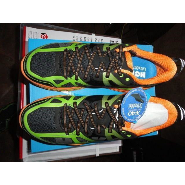 Hoka One One Mens Stinson 3 ATR Shoes 1008326 Bright Green / Persimmon 12.5