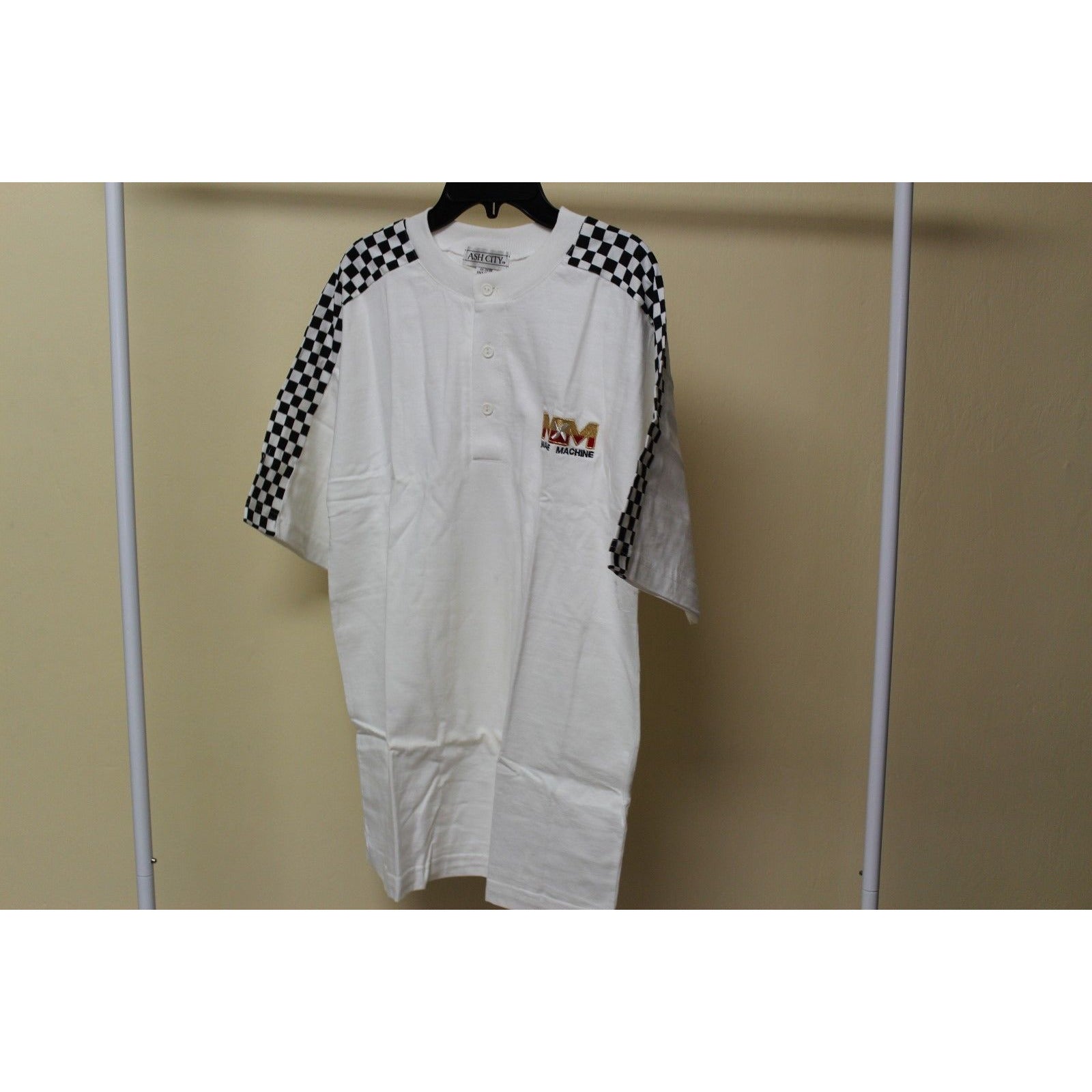 Ash City White Henley Shirt