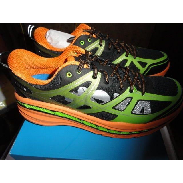Hoka One One Mens Stinson 3 ATR Shoes 1008326 Bright Green / Persimmon 12.5