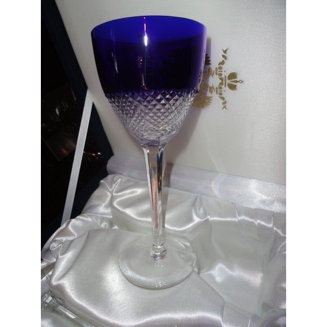 Faberge Crystal Purple Goblet Glass without Faberge Box