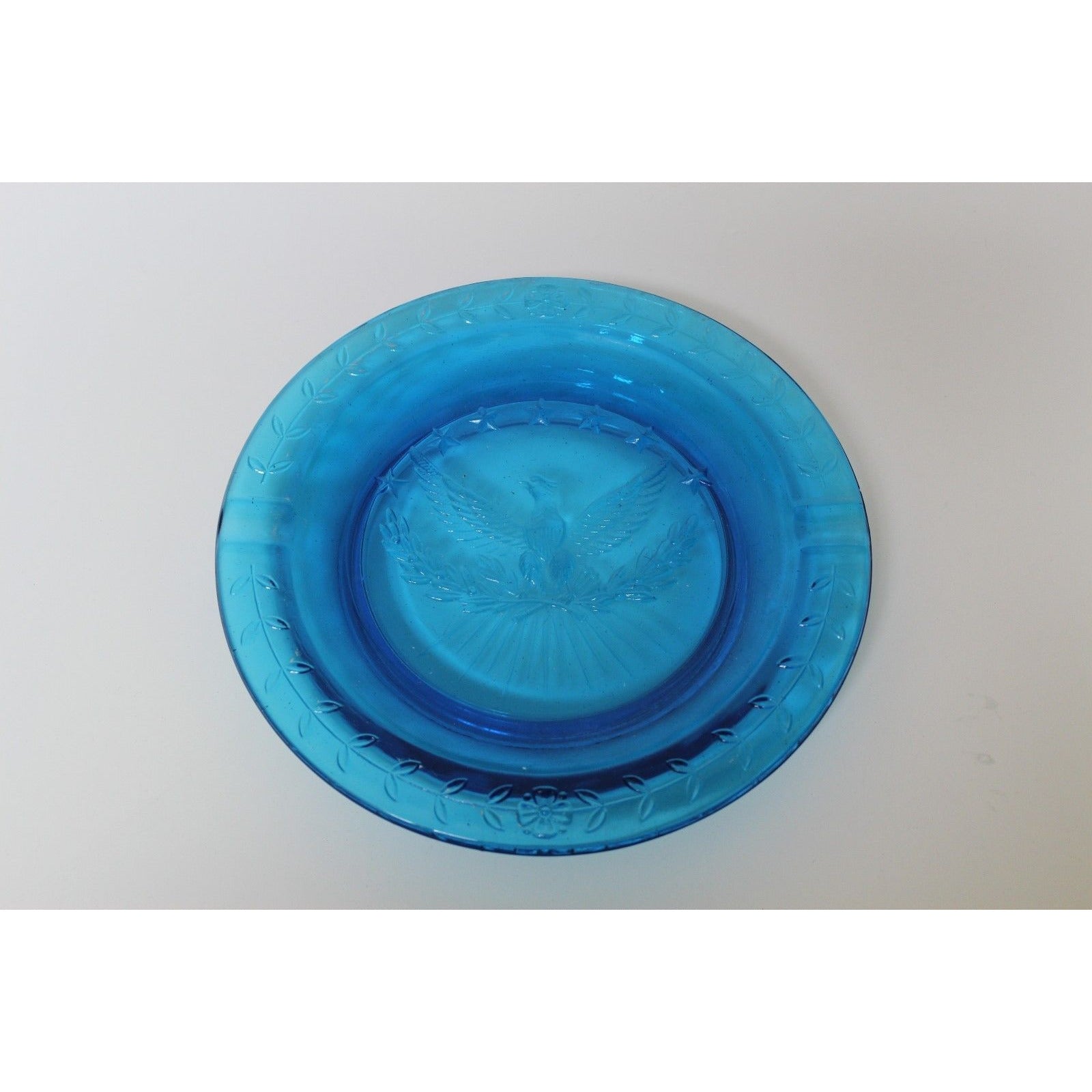 Blue Glass Ashtray