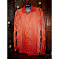 Robert Graham Classic Sport Bold Orange Red Stripe Shirt — Medium