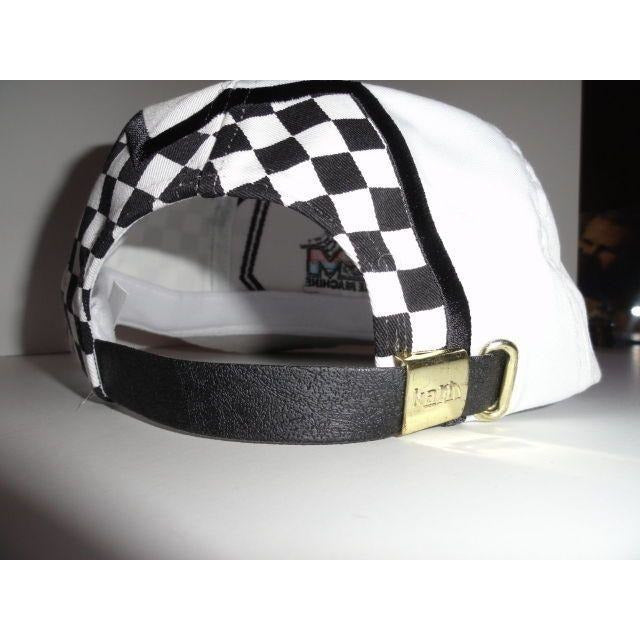 Marine Machine embriodered white baseball cap with Checkered Flag