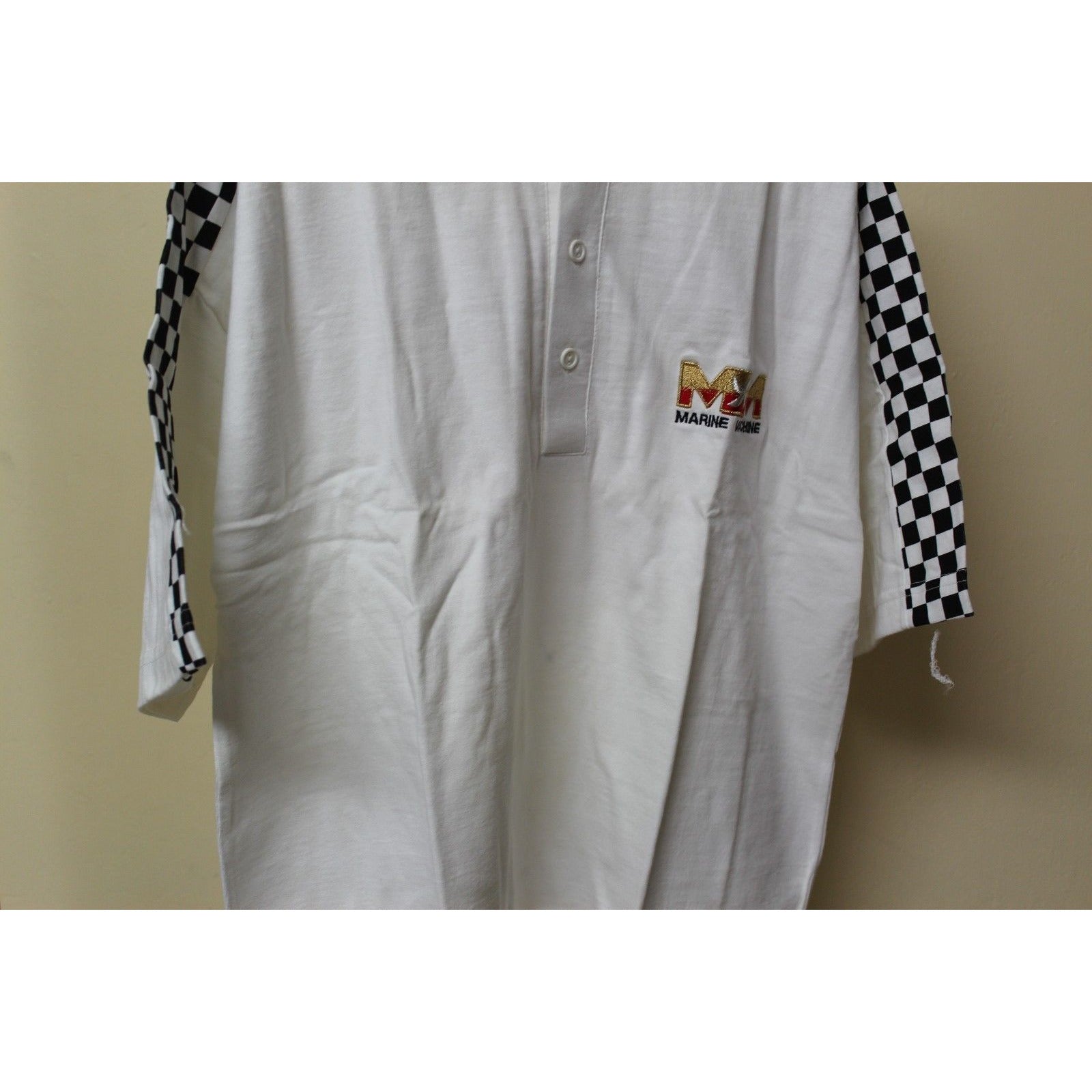 Ash City White Henley Shirt