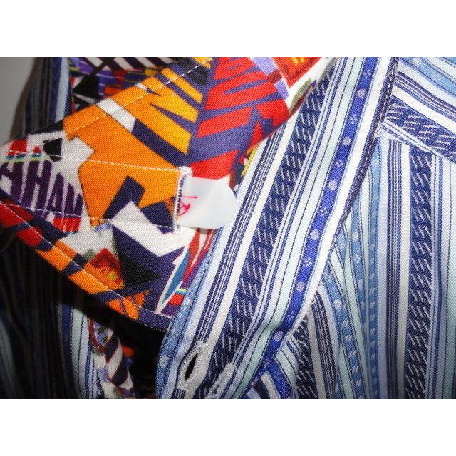 Robert Graham Blue Navy Ornate Stripe Shirt — Medium