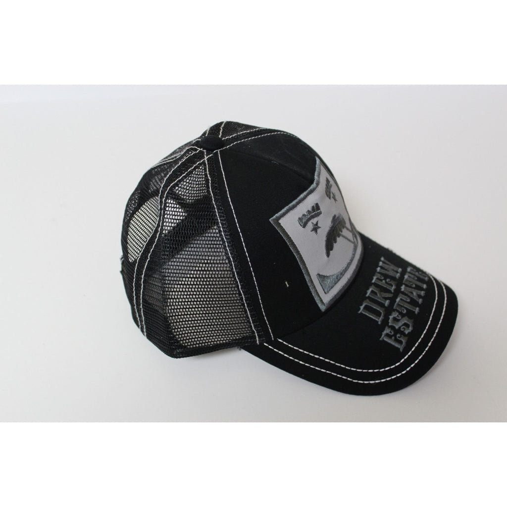 Black & Gray embroidered hat