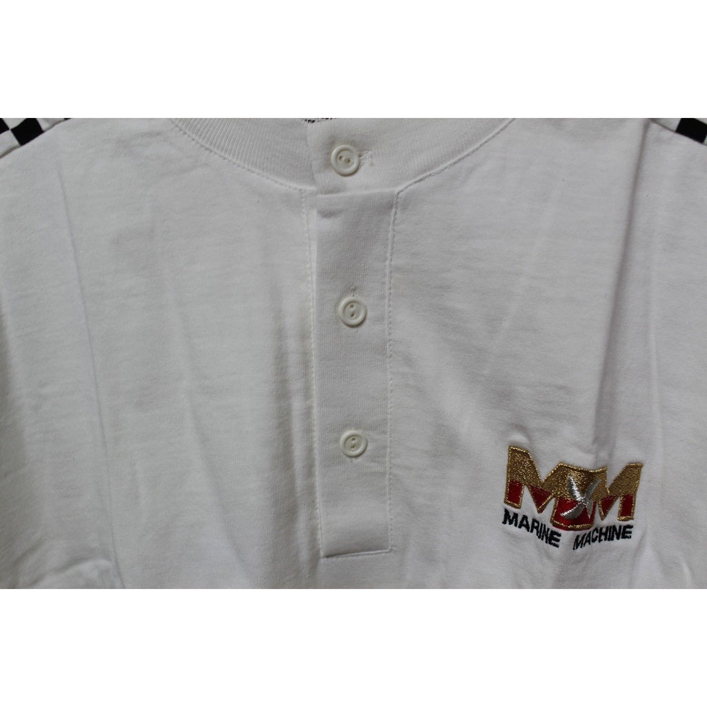 Ash City White Henley Shirt
