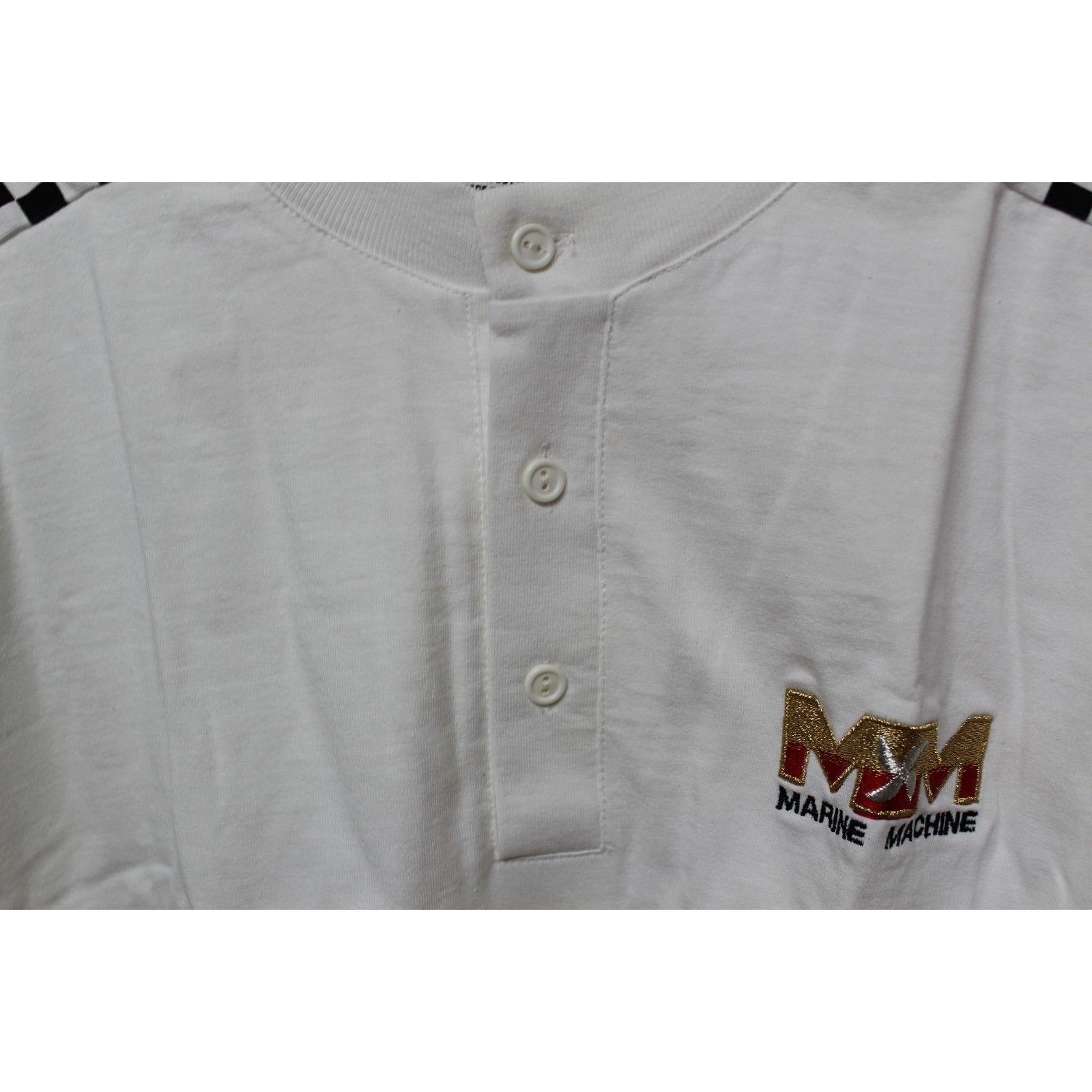 Ash City White Henley Shirt