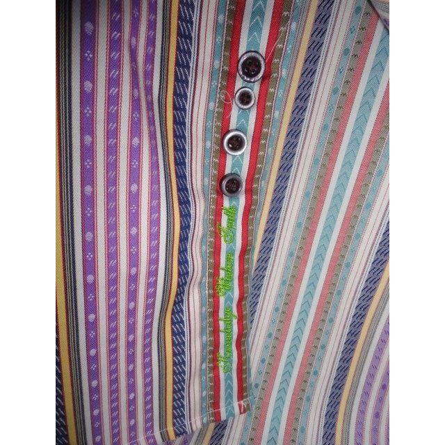 Robert Graham Fine Multicolor Stripe Shirt — Medium