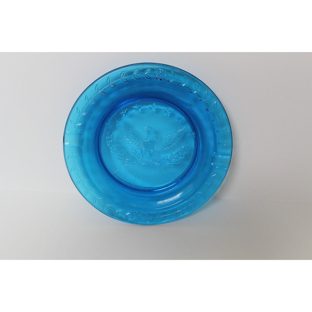 Blue Glass Ashtray