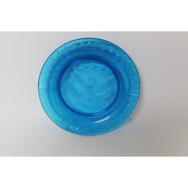 Blue Glass Ashtray