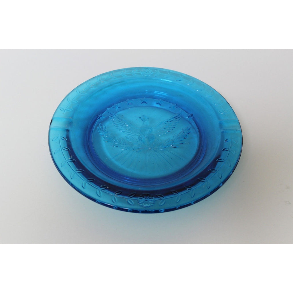 Blue Glass Ashtray