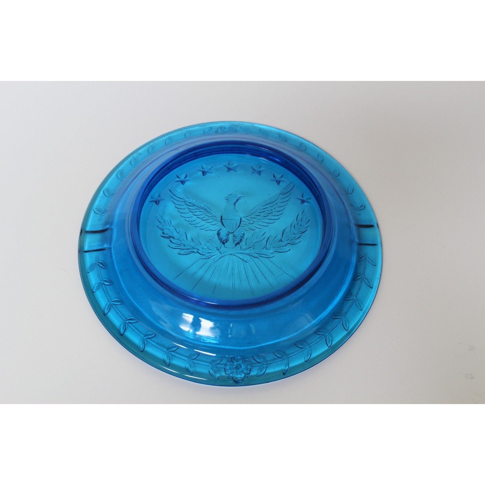 Blue Glass Ashtray