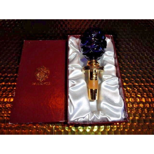 Faberge Blue Crystal Pine Cone Bottle Stopper