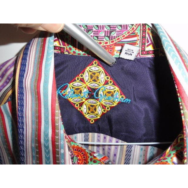 Robert Graham Fine Multicolor Stripe Shirt — Medium